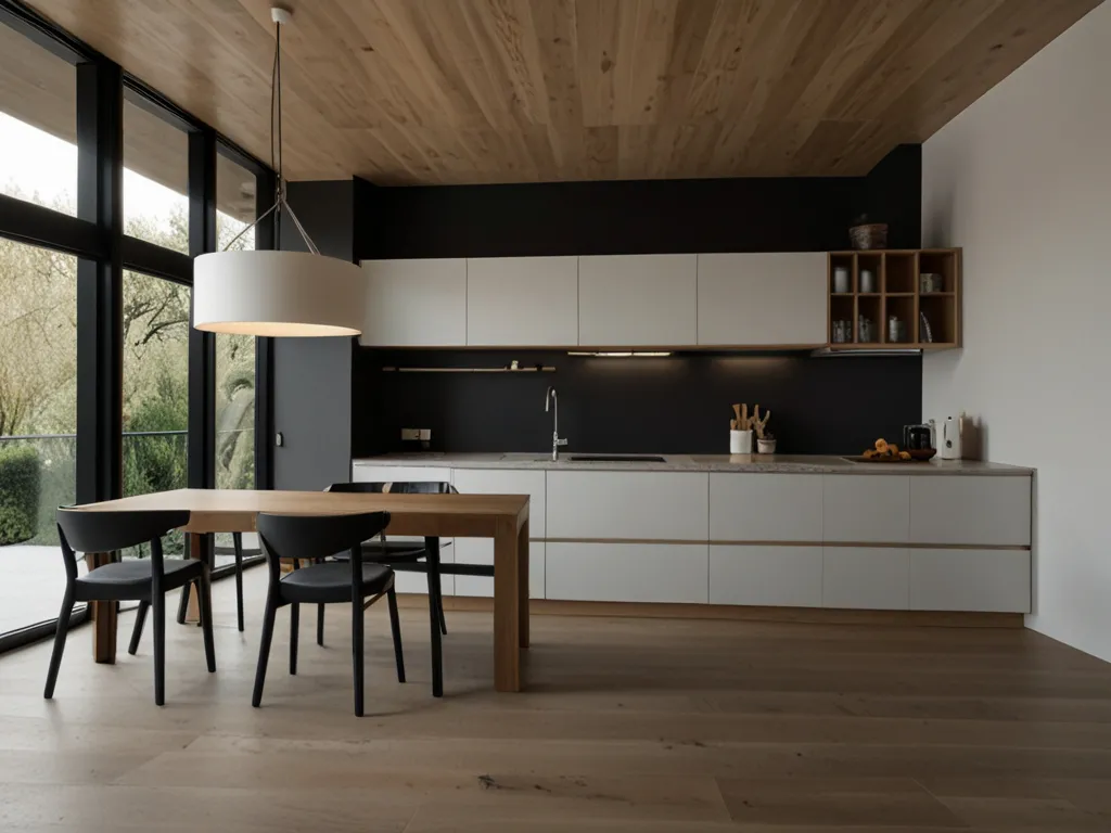 Functional kitchen with minimalist design principles